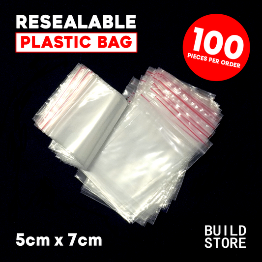 100 Pcs Resealable Zip Lock Bag