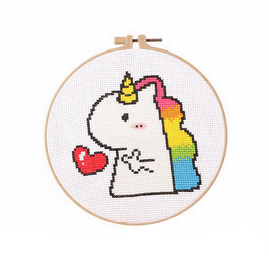 20cm DIY Cross Stitch Embroidery Kit With Tools and scisscor