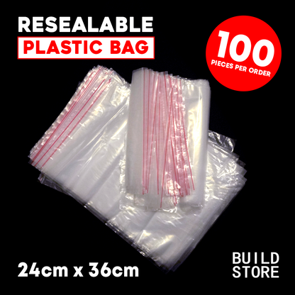 100 Pcs Resealable Zip Lock Bag