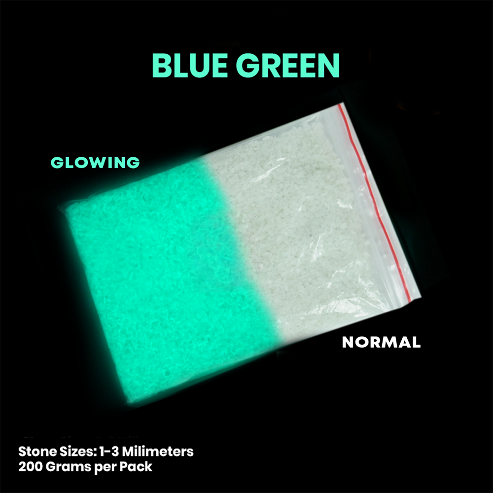 Glow in the Dark Sands and Stones 100g | Glow in the Dark Stones for Aquarium, Designs, DIY Project