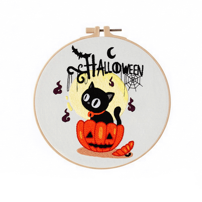 [ SET ] Embroidery Beginner Kit with Threads Tools | Embroidery Stitching Kit  Flowers Plants Animal