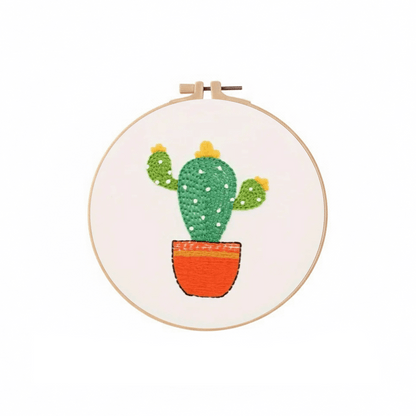 [ SET ] Embroidery Beginner Kit with Threads Tools | Embroidery Stitching Kit  Flowers Plants Animal