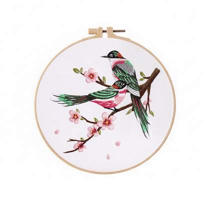 [ SET ] Embroidery Beginner Kit with Threads Tools | Embroidery Stitching Kit  Flowers Plants Animal