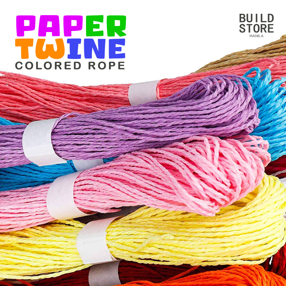 30m Colored Paper Twine 20g | Natural Textured