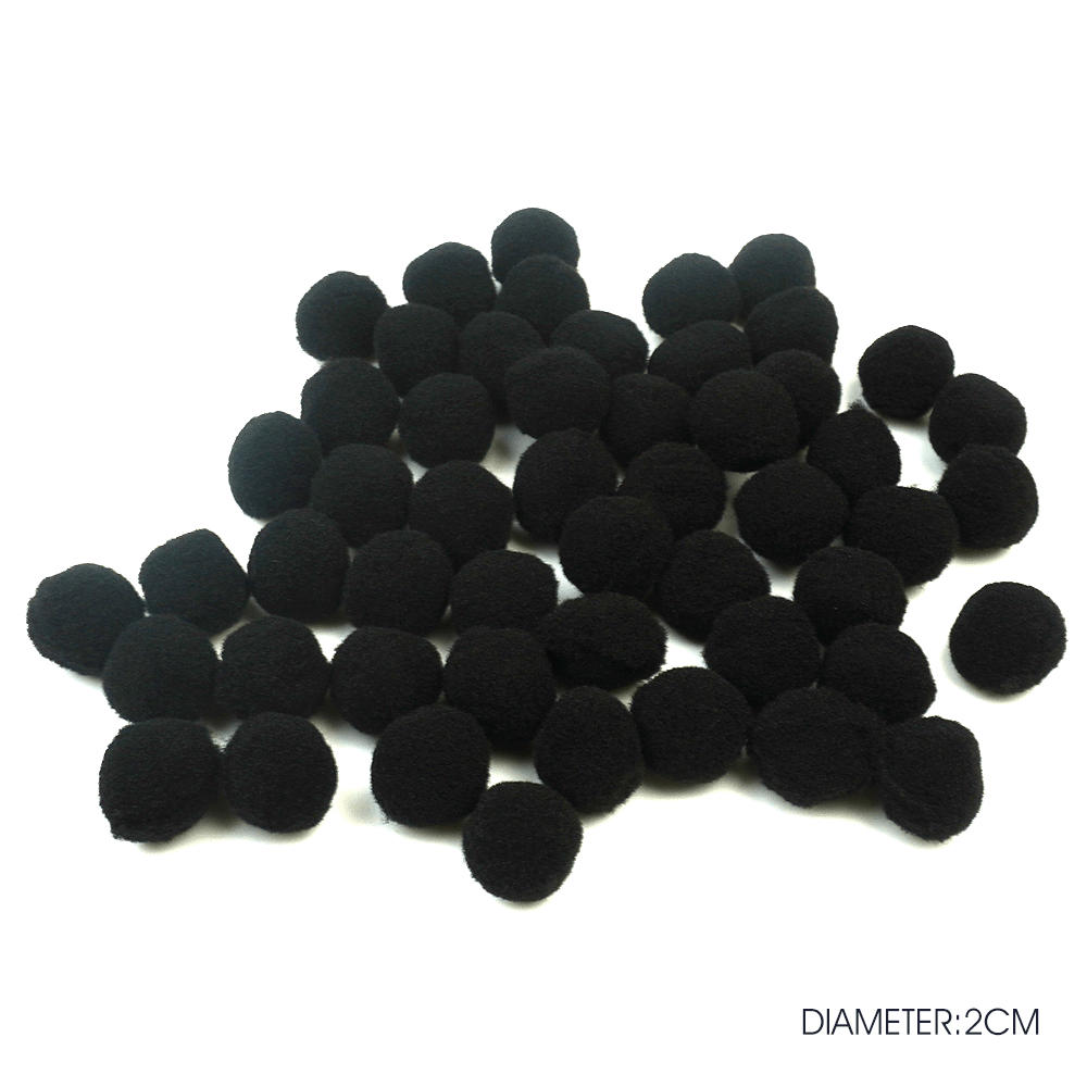 PomPom Balls Fuzzy Balls 2cm 50 pcs for DIY Projects, Arts and Crafts | Fuzzy Ball | DIY Balls