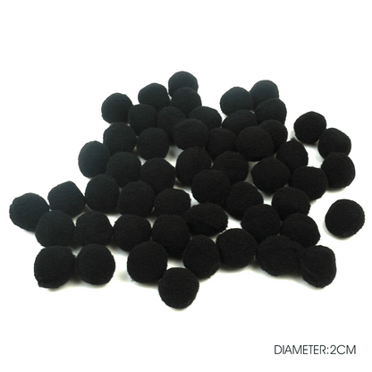 PomPom Balls Fuzzy Balls 2cm 50 pcs for DIY Projects, Arts and Crafts | Fuzzy Ball | DIY Balls