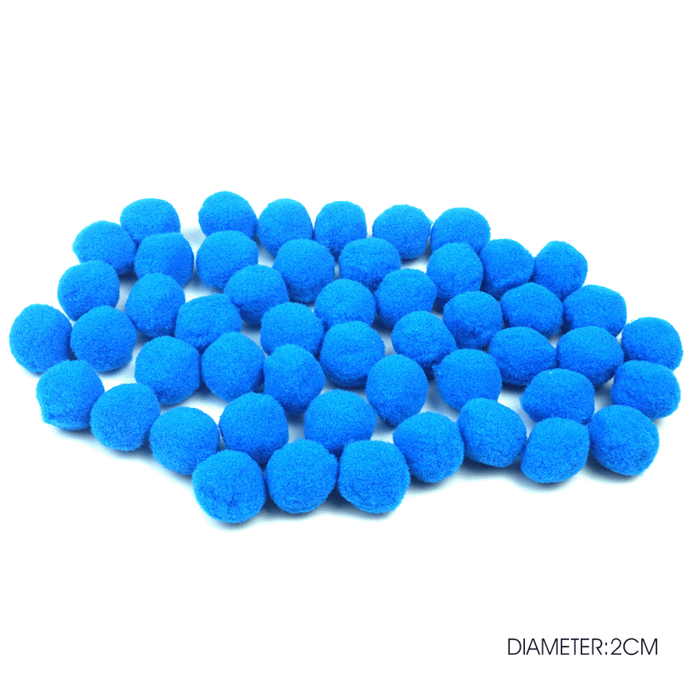 PomPom Balls Fuzzy Balls 2cm 50 pcs for DIY Projects, Arts and Crafts | Fuzzy Ball | DIY Balls