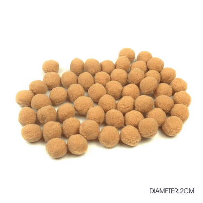 PomPom Balls Fuzzy Balls 2cm 50 pcs for DIY Projects, Arts and Crafts | Fuzzy Ball | DIY Balls