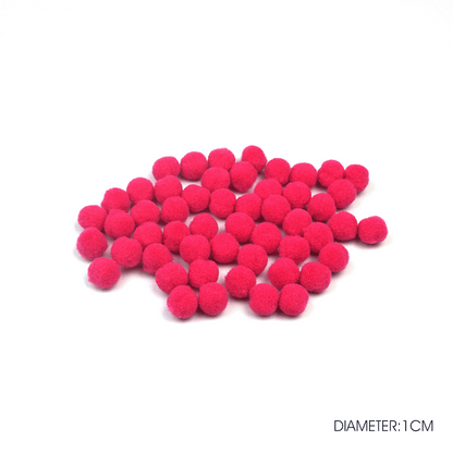 PomPom Balls Fuzzy Balls 2cm 50 pcs for DIY Projects, Arts and Crafts | Fuzzy Ball | DIY Balls
