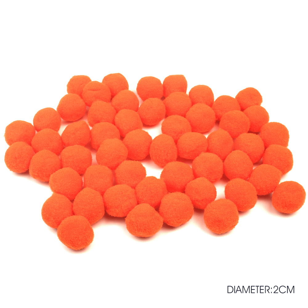 PomPom Balls Fuzzy Balls 2cm 50 pcs for DIY Projects, Arts and Crafts | Fuzzy Ball | DIY Balls