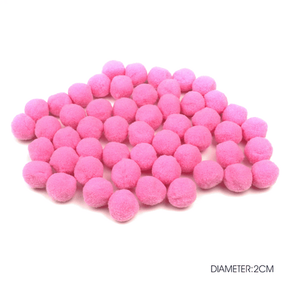 PomPom Balls Fuzzy Balls 2cm 50 pcs for DIY Projects, Arts and Crafts | Fuzzy Ball | DIY Balls
