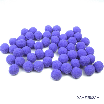 PomPom Balls Fuzzy Balls 2cm 50 pcs for DIY Projects, Arts and Crafts | Fuzzy Ball | DIY Balls