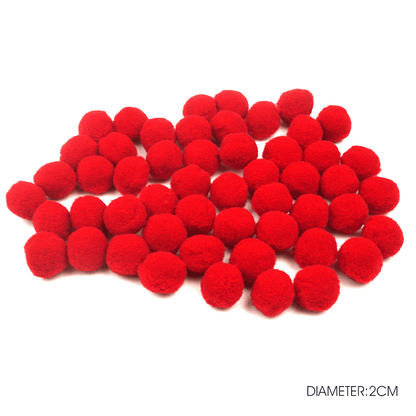 PomPom Balls Fuzzy Balls 2cm 50 pcs for DIY Projects, Arts and Crafts | Fuzzy Ball | DIY Balls