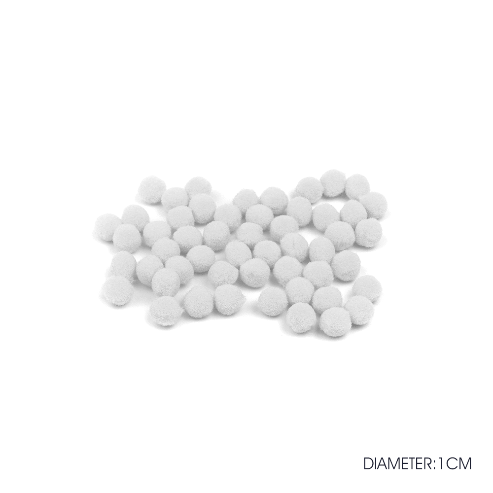 PomPom Balls Fuzzy Balls 2cm 50 pcs for DIY Projects, Arts and Crafts | Fuzzy Ball | DIY Balls