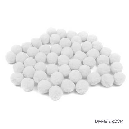 PomPom Balls Fuzzy Balls 2cm 50 pcs for DIY Projects, Arts and Crafts | Fuzzy Ball | DIY Balls