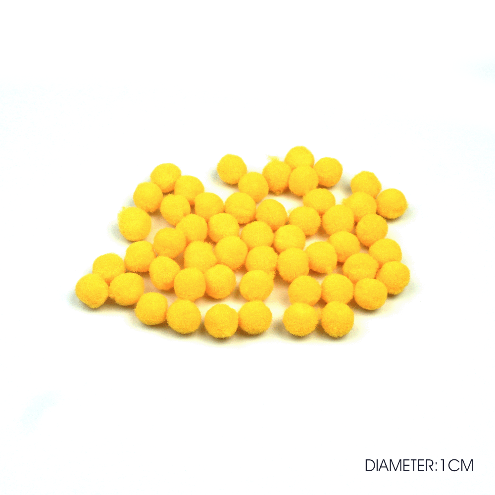 PomPom Balls Fuzzy Balls 2cm 50 pcs for DIY Projects, Arts and Crafts | Fuzzy Ball | DIY Balls