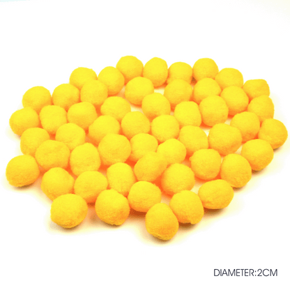 PomPom Balls Fuzzy Balls 2cm 50 pcs for DIY Projects, Arts and Crafts | Fuzzy Ball | DIY Balls