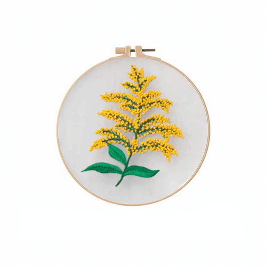 [ SET ] Embroidery Beginner Kit with Threads Tools | Embroidery Stitching Kit  Flowers Plants Animal