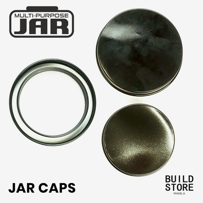 Clear or Amber Glass Jar Container for Candle Making DIY Art Jar with Black Silver Metal Lid Cosmetic