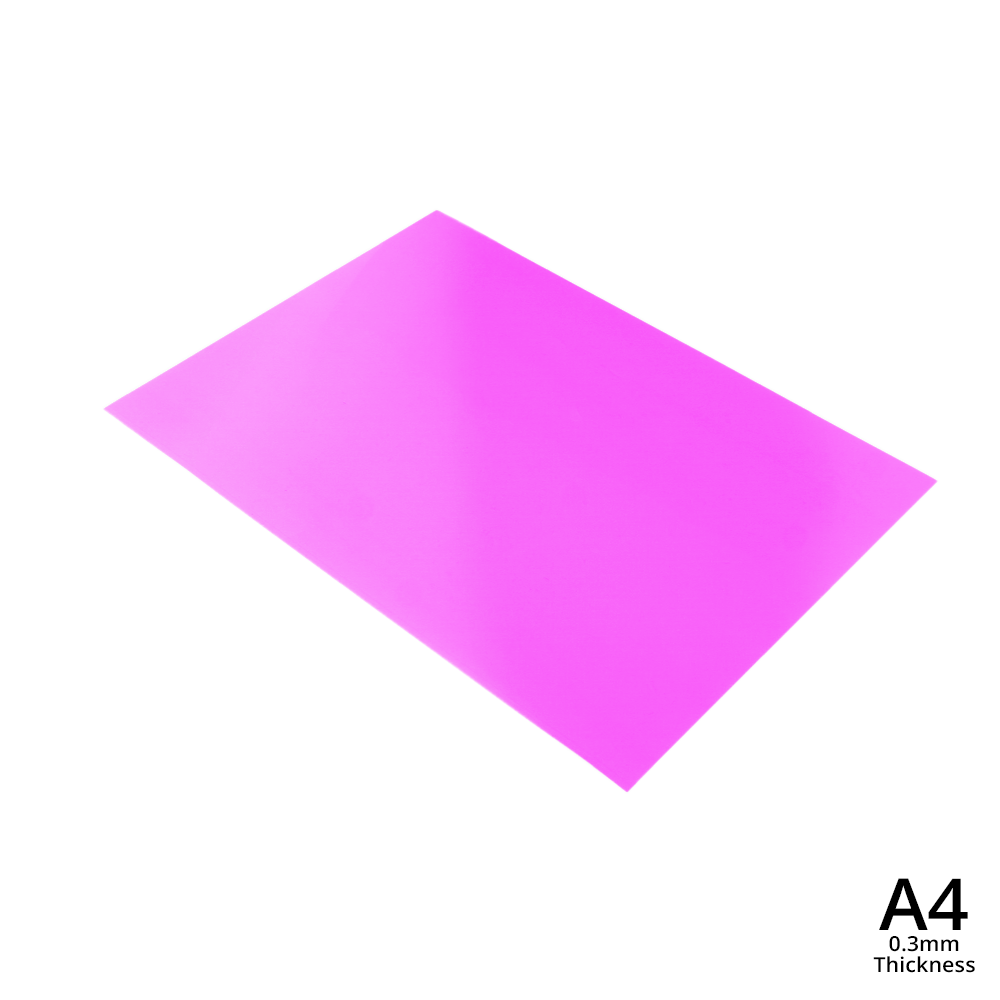 A4 Clear PVC Sheet Multiple Colors | Matte or Frosted |