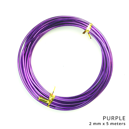 Armature Aluminum Bonsai Wire 1mm 2mmx5m Thickness For DIY Arts & Crafts for Aluminum OrnamentMaking