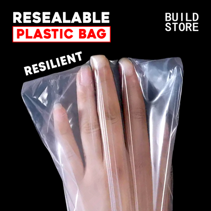100 Pcs Resealable Zip Lock Bag
