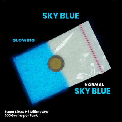 Glow in the Dark Sands and Stones 100g | Glow in the Dark Stones for Aquarium, Designs, DIY Project