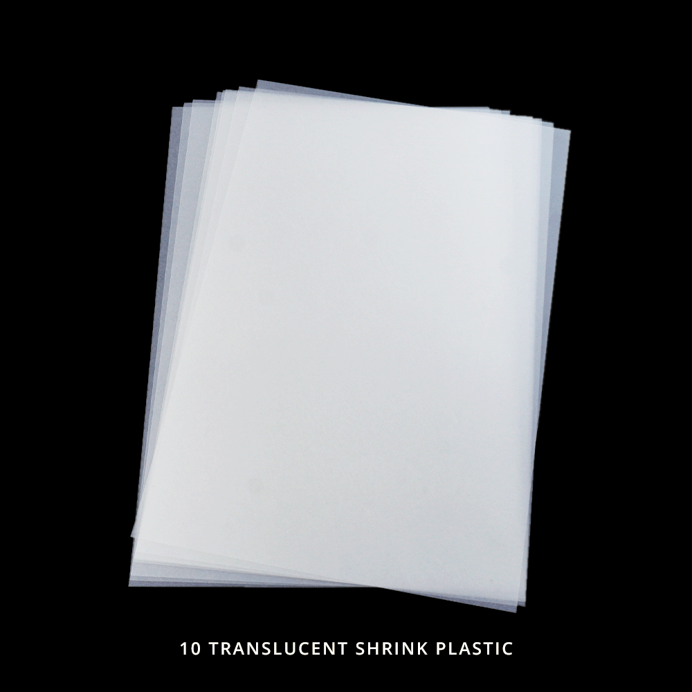 Heat Shrink Paper Plastic Kit with Colored Pencils, Keychain Accessories, and Hole Punch