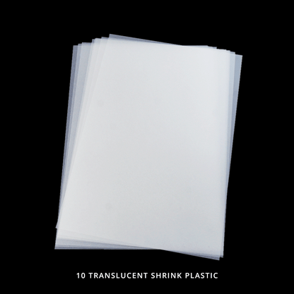 Heat Shrink Paper Plastic Kit with Colored Pencils, Keychain Accessories, and Hole Punch