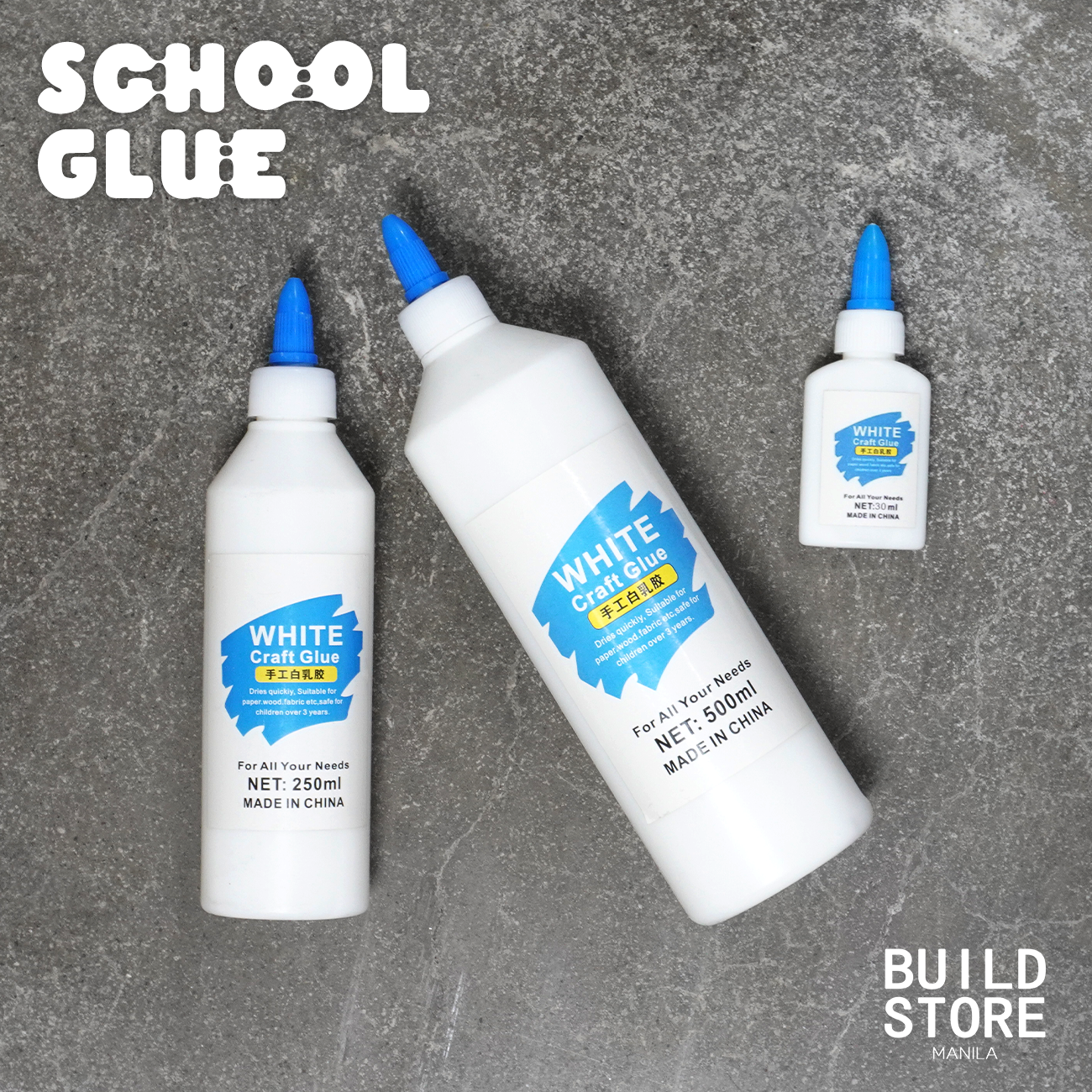 250ml 500ml Multipurpose White Glue for Arts Crafts School Projects DIY Hobbies