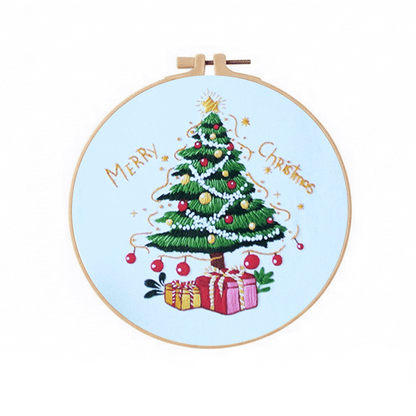 [ SET ] Embroidery Beginner Kit with Threads Tools | Embroidery Stitching Kit  Flowers Plants Animal