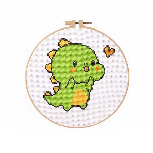 20cm DIY Cross Stitch Embroidery Kit With Tools and scisscor